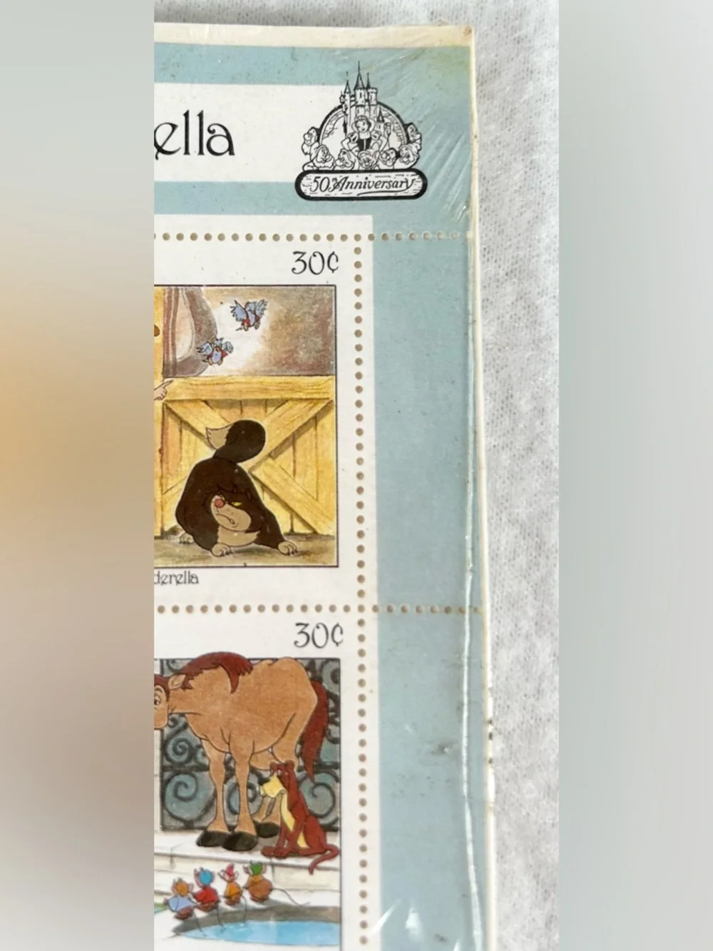 Disney fairytale stamps set of five sheets